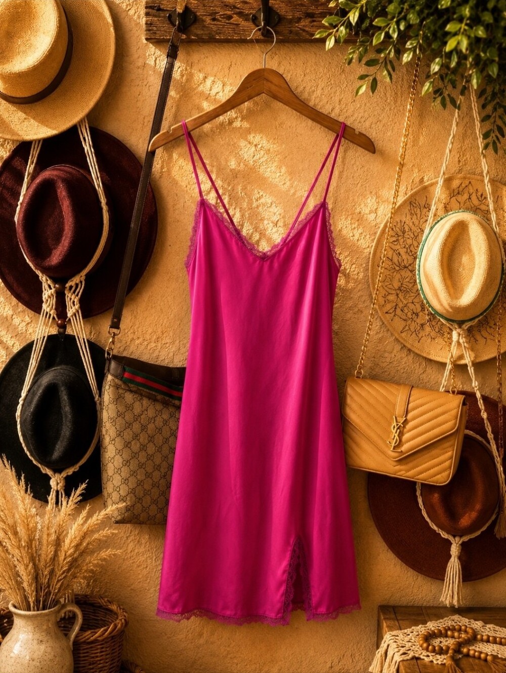 Women’s Fuchsia Slip Dress - Wild Fable